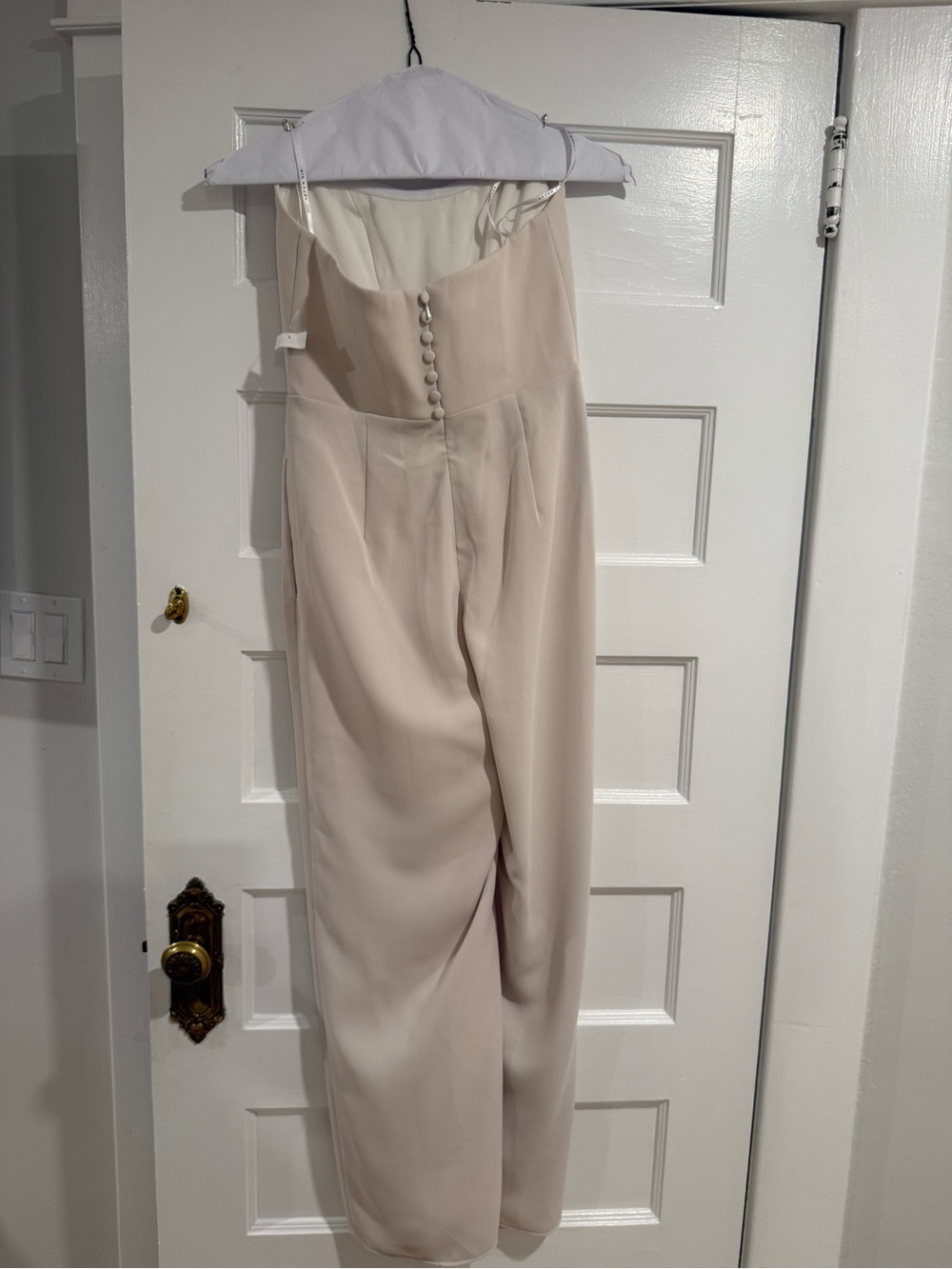 After 6 Strapless Wide-Leg Jumpsuit in Champagne - Picture 4 of 7
